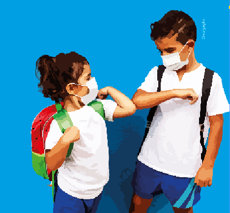 Crianças Mascaradas: Volta às Aulas Segura