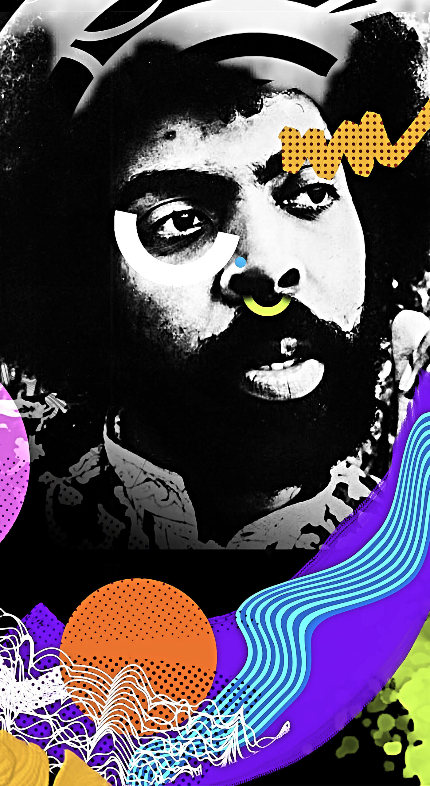 Retrato Estilizado: Cultura Negra, Expressão Artística e Vibrante