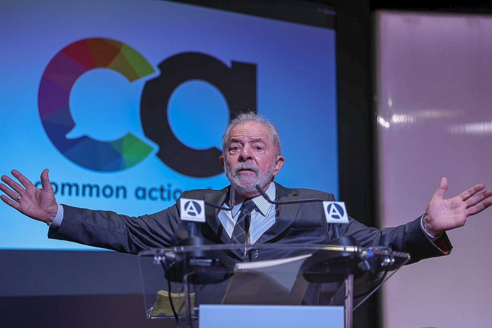 Lula discursa em evento 'Common Action'