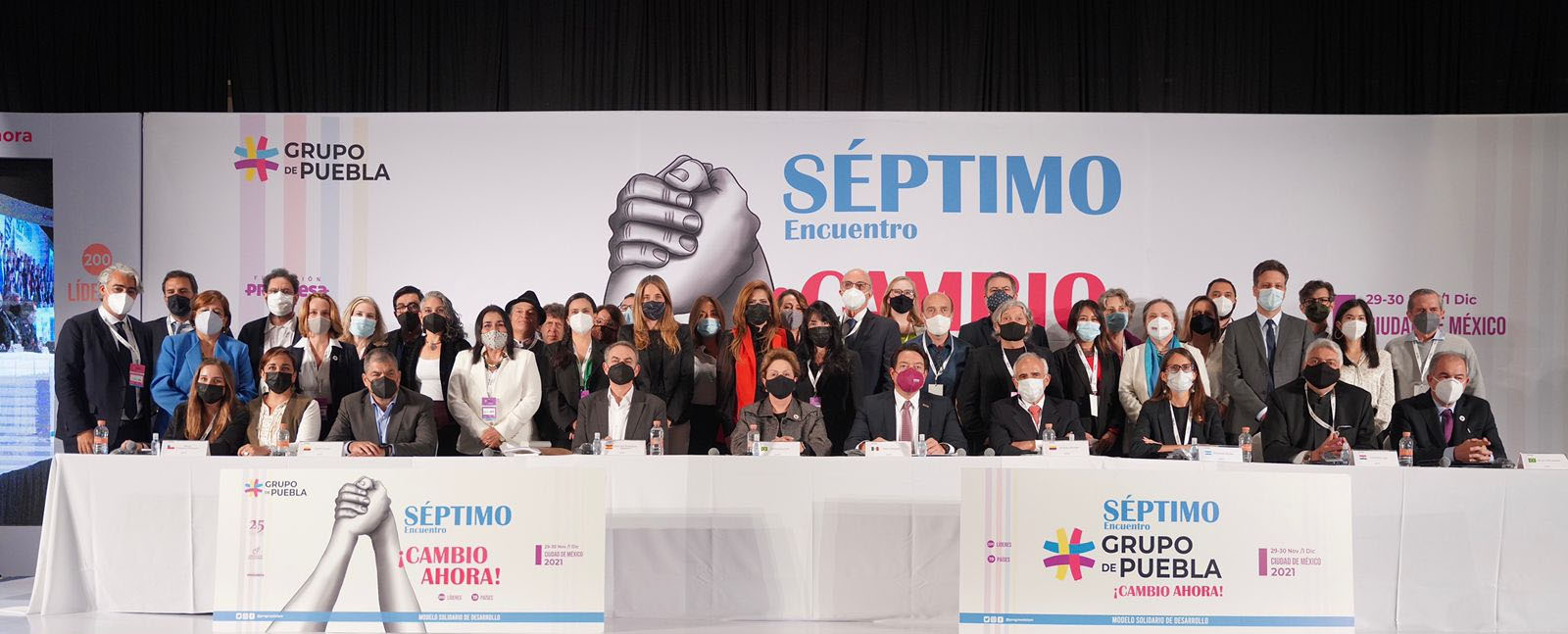 Líderes do Grupo de Puebla no 7º Encontro por Mudança