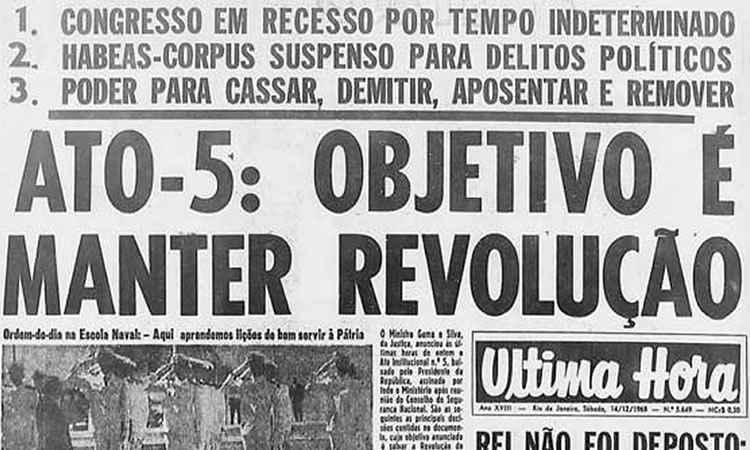 AI-5: Objetivo Manter Revolução. Repressão Ditadura Militar Brasil.