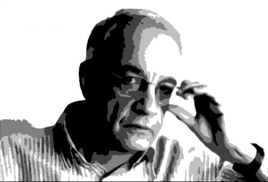 Retrato Contemplativo de Homem Maduro Ajustando Óculos