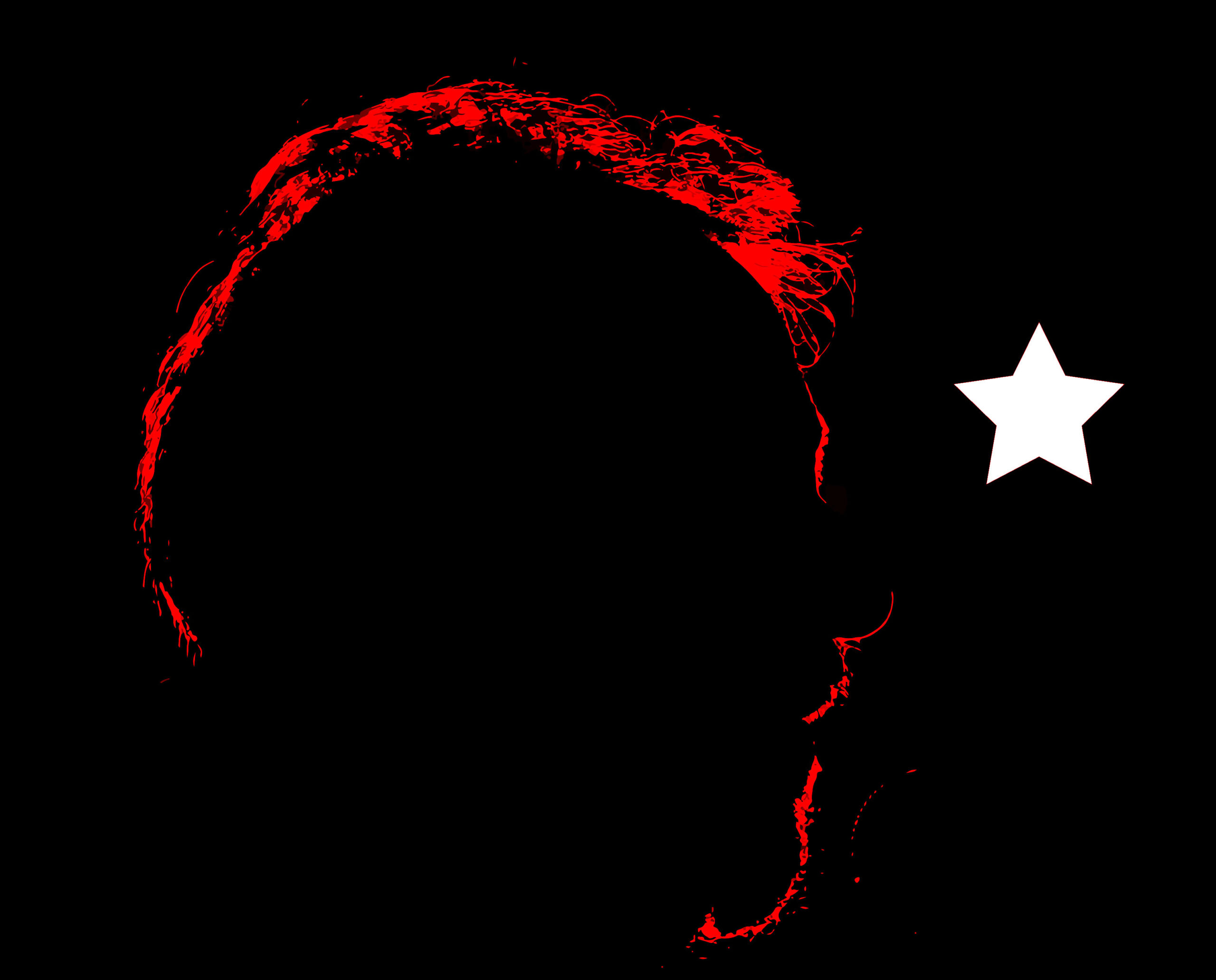 Silhueta Vermelha: Che Guevara e Estrela Revolucionária