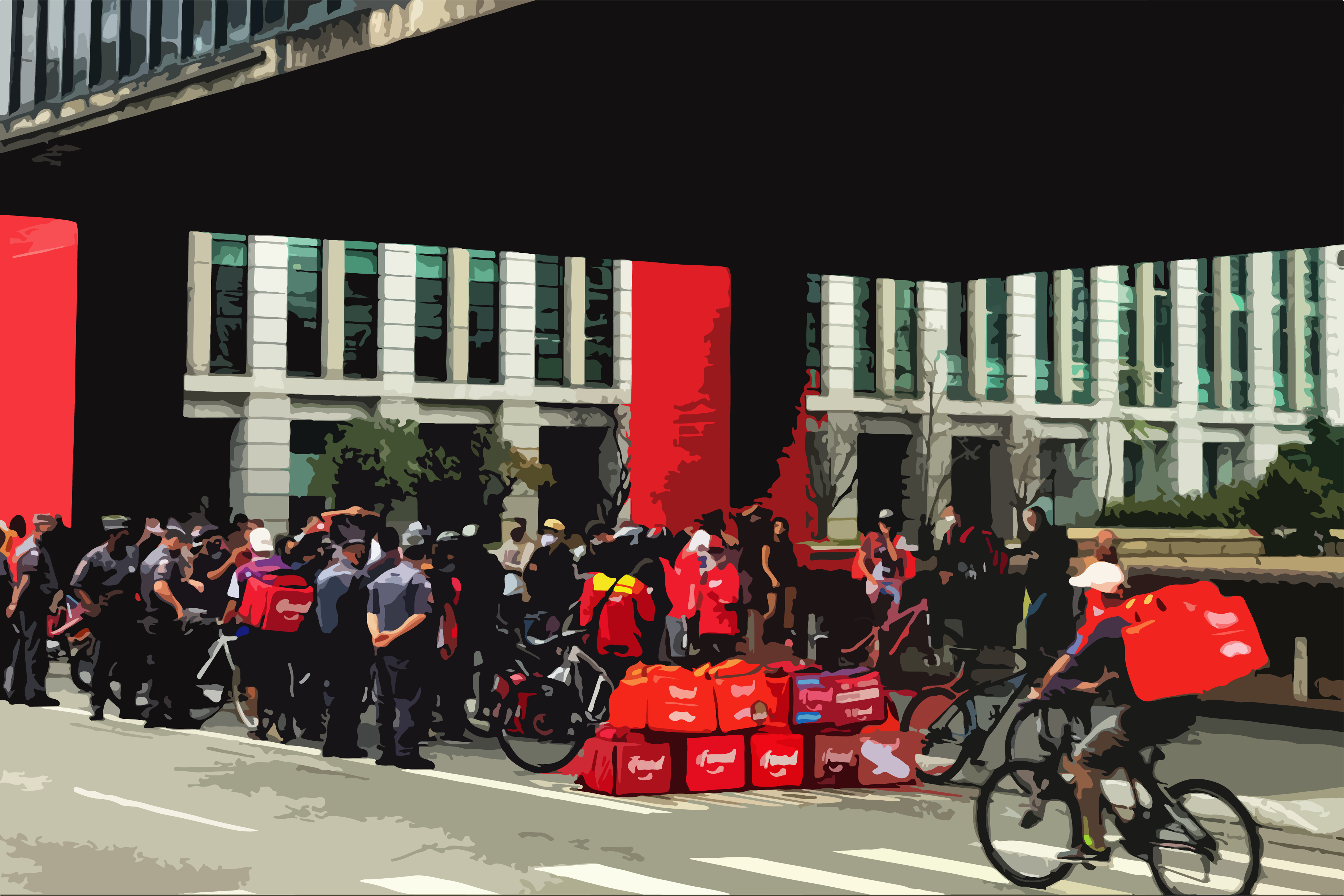 Mobilização de Entregadores de Aplicativo Sob Viaduto