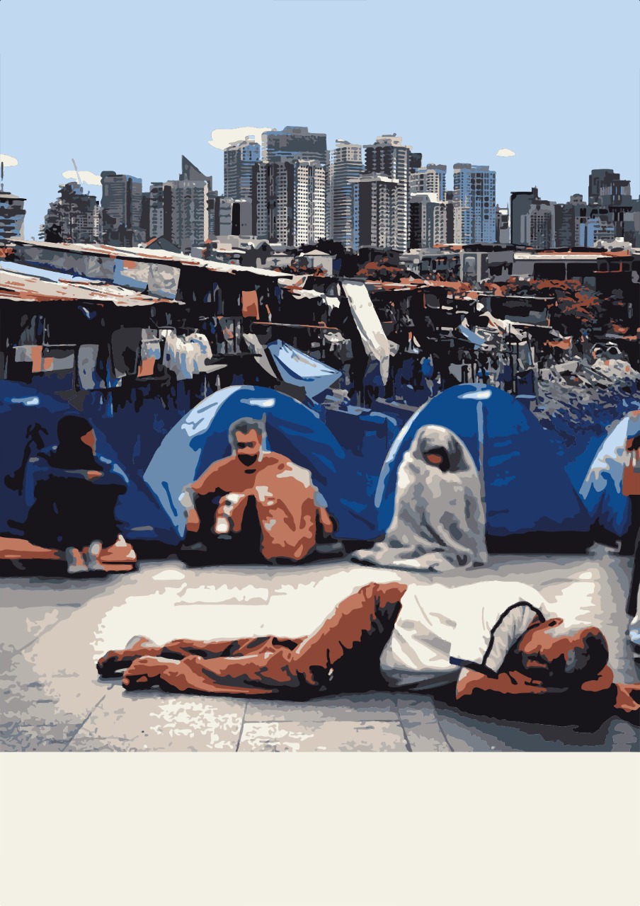 Desigualdade Urbana: Refúgio Precário à Sombra dos Arranha-céus