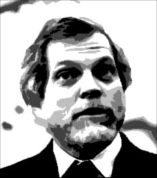 Retrato Estilizado de Homem Barbudo Sério