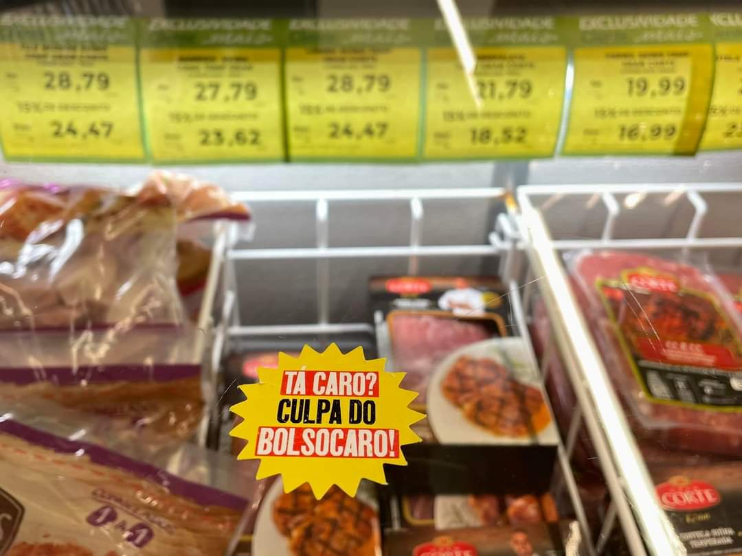 Inflação, Supermercado e Crítica Política a Bolsonaro