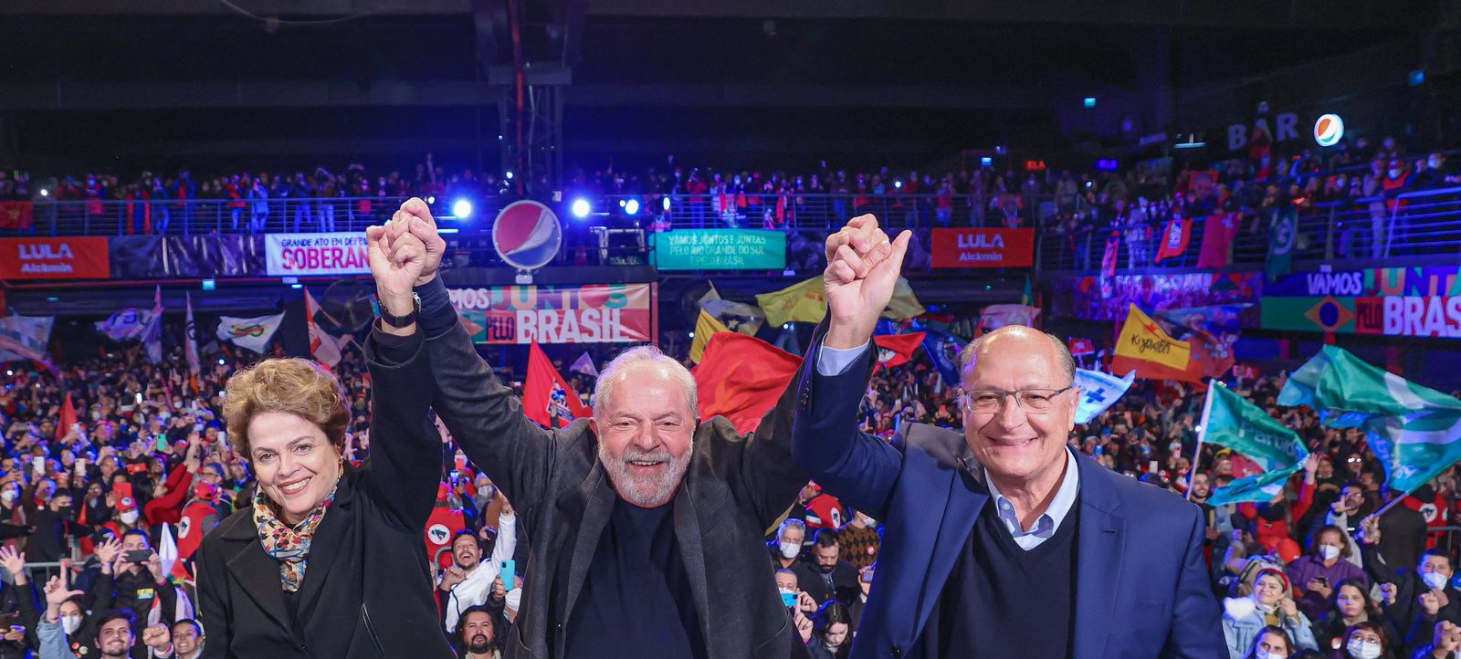 Lula, Dilma e Alckmin: Unidade em Ato Político