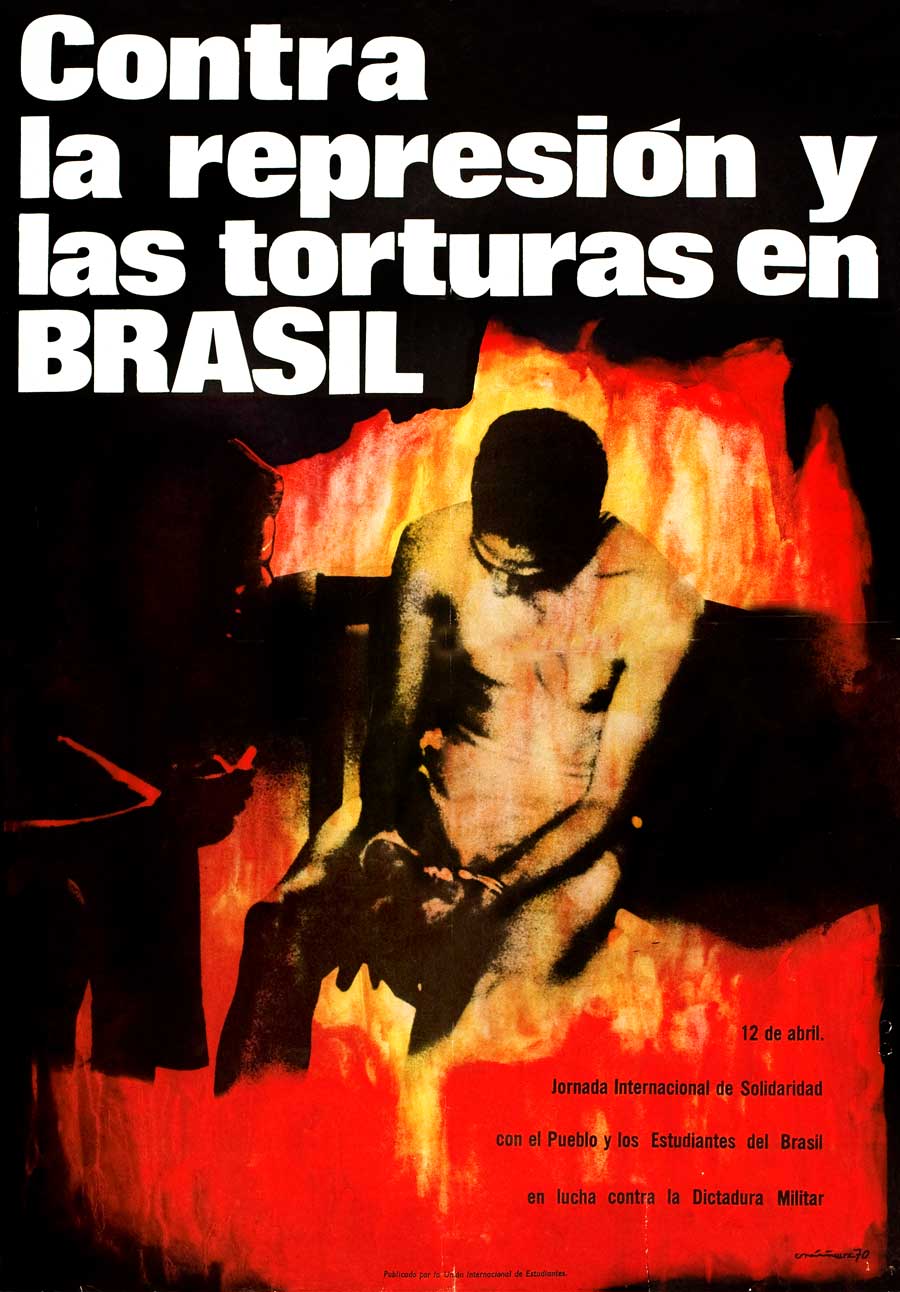 Pôster: Contra Repressão e Torturas no Brasil
