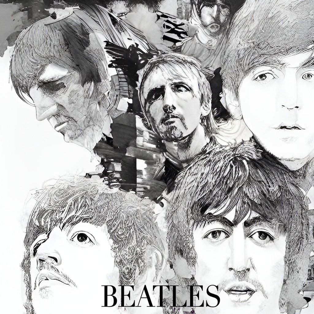 Ícones do Rock: The Beatles e Outros em Arte Gráfica