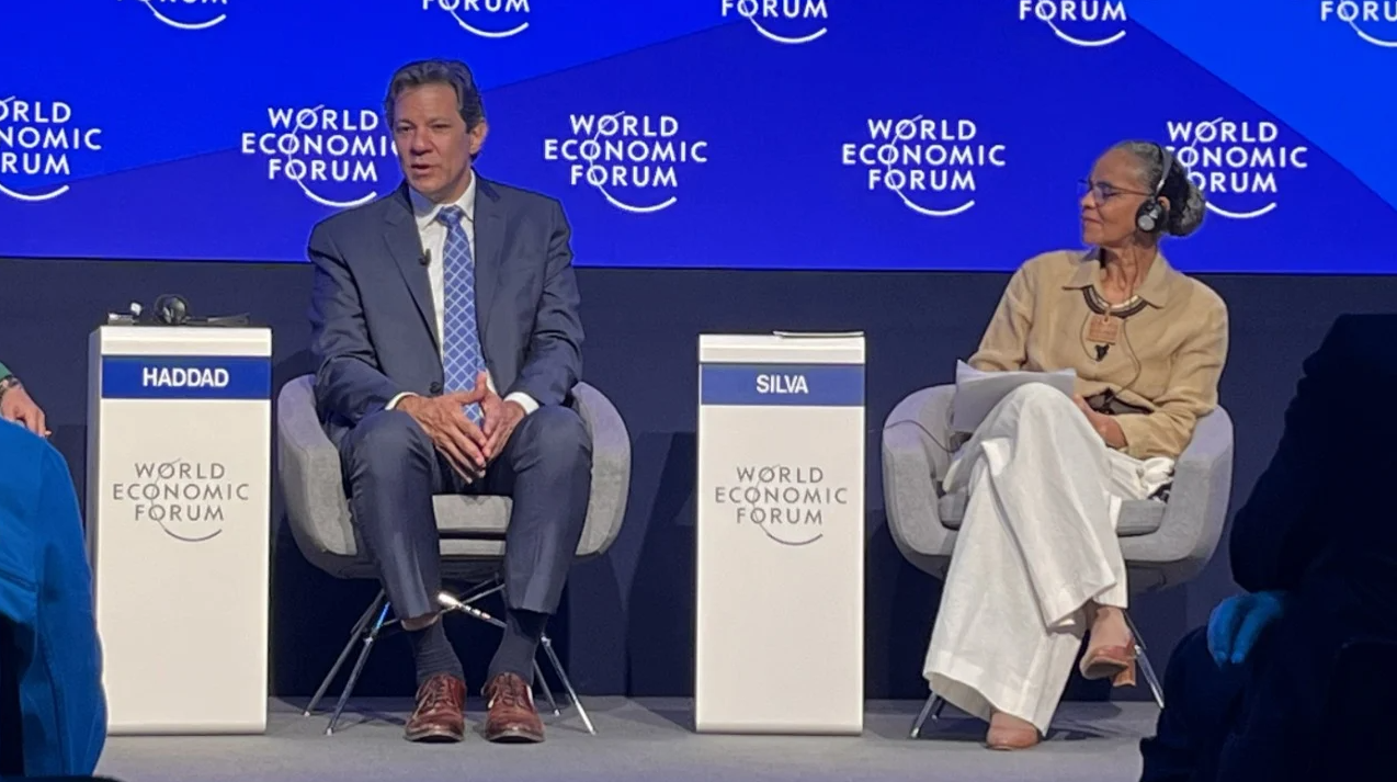 Ministros Haddad e Silva no Fórum Econômico Mundial