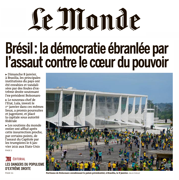 Le Monde: Assalto à Democracia Brasileira