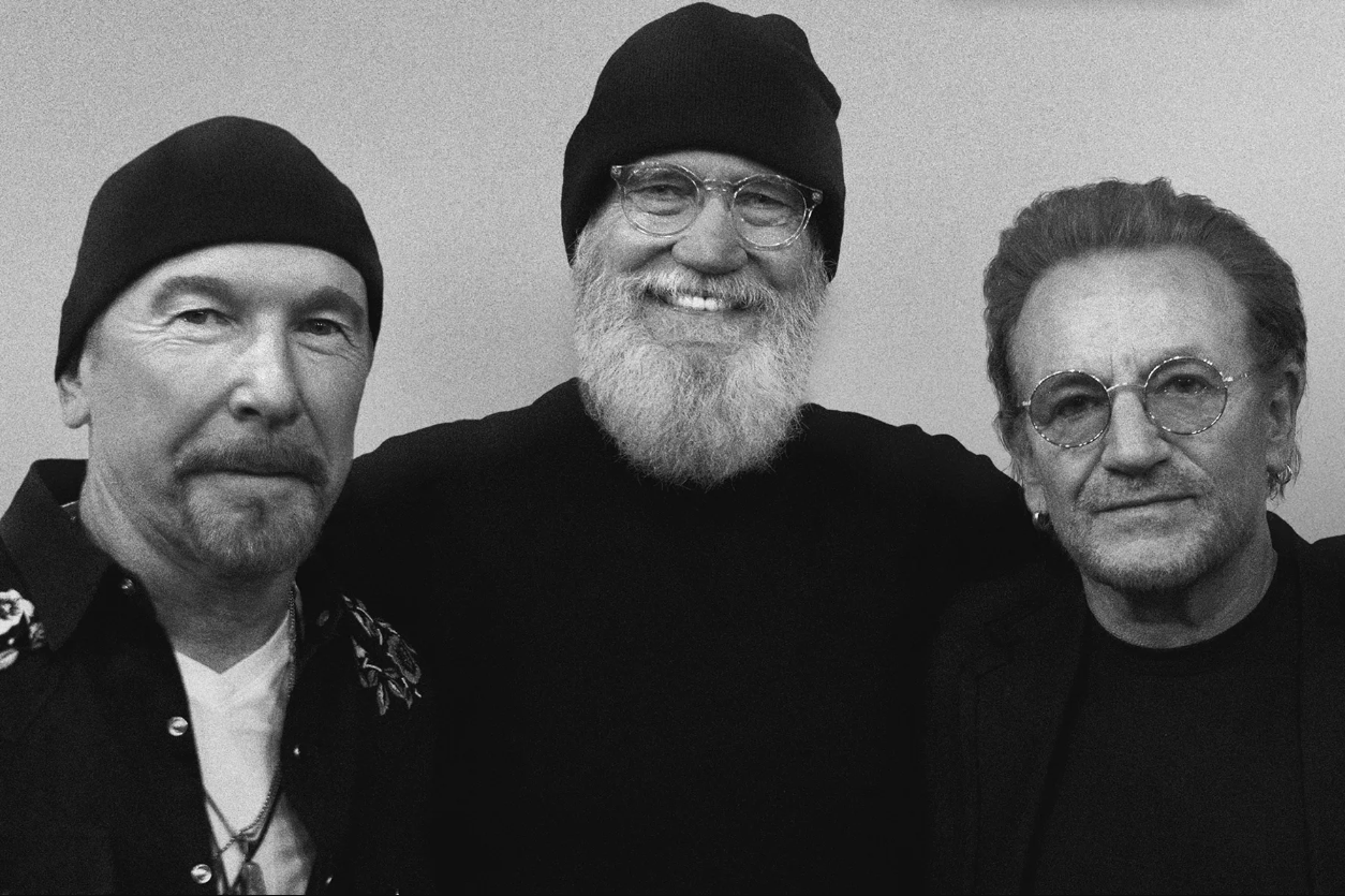 Personalidades da Cultura: The Edge, Letterman e Bono