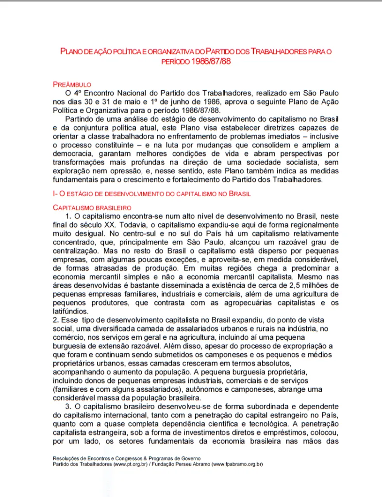 IV Encontro Nacional do Partido dos Trabalhadores