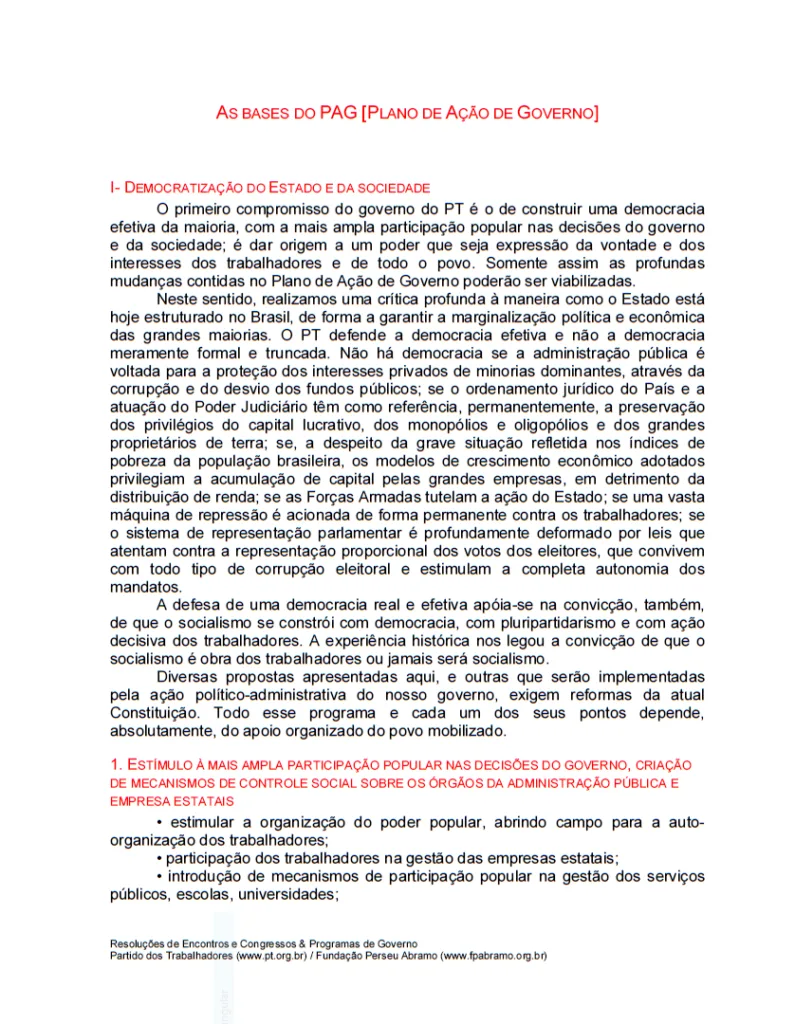 VI Encontro Nacional do Partido dos Trabalhadores