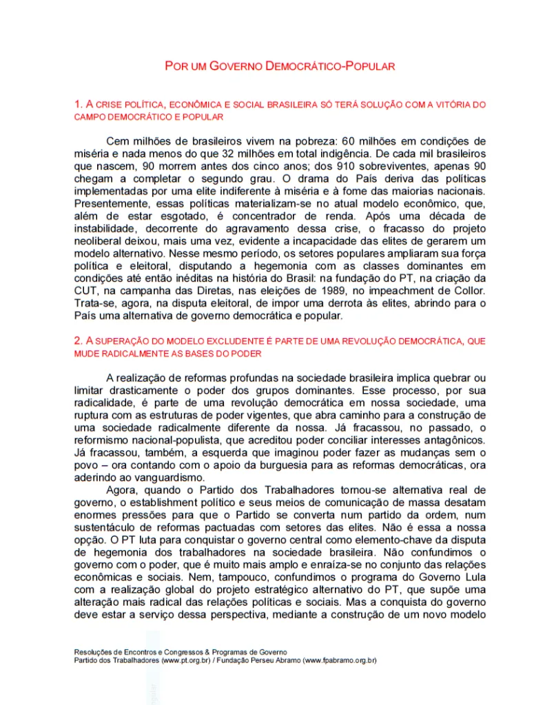 VII Encontro Nacional do Partido dos Trabalhadores