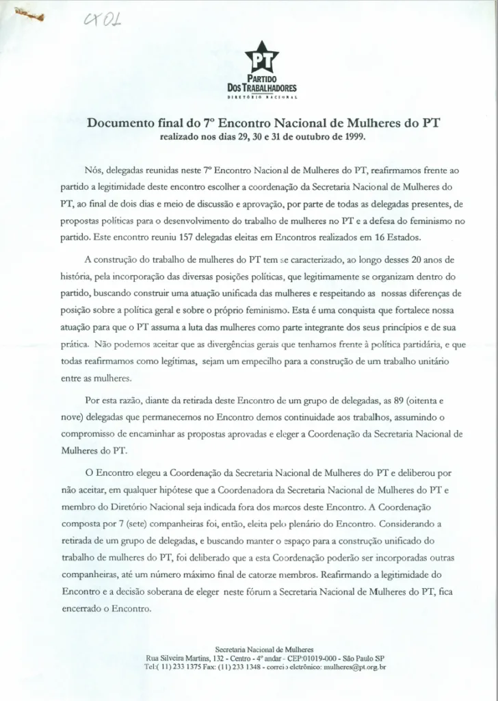 7º Encontro Nacional de Mulheres do PT