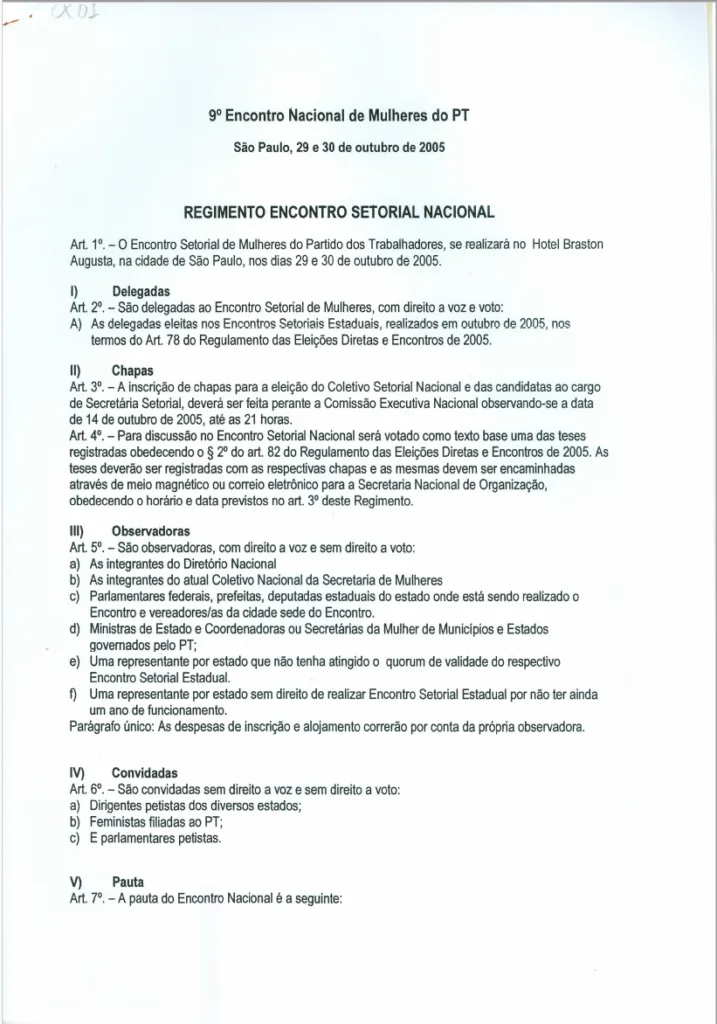9º Encontro Nacional de Mulheres do PT