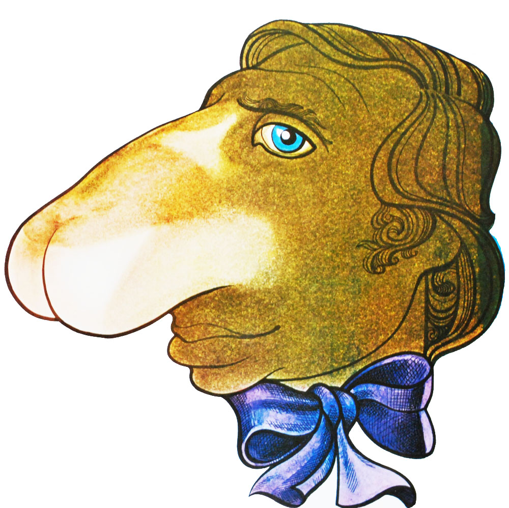 Caricatura de criatura híbrida: Camelo com feições humanas e laço