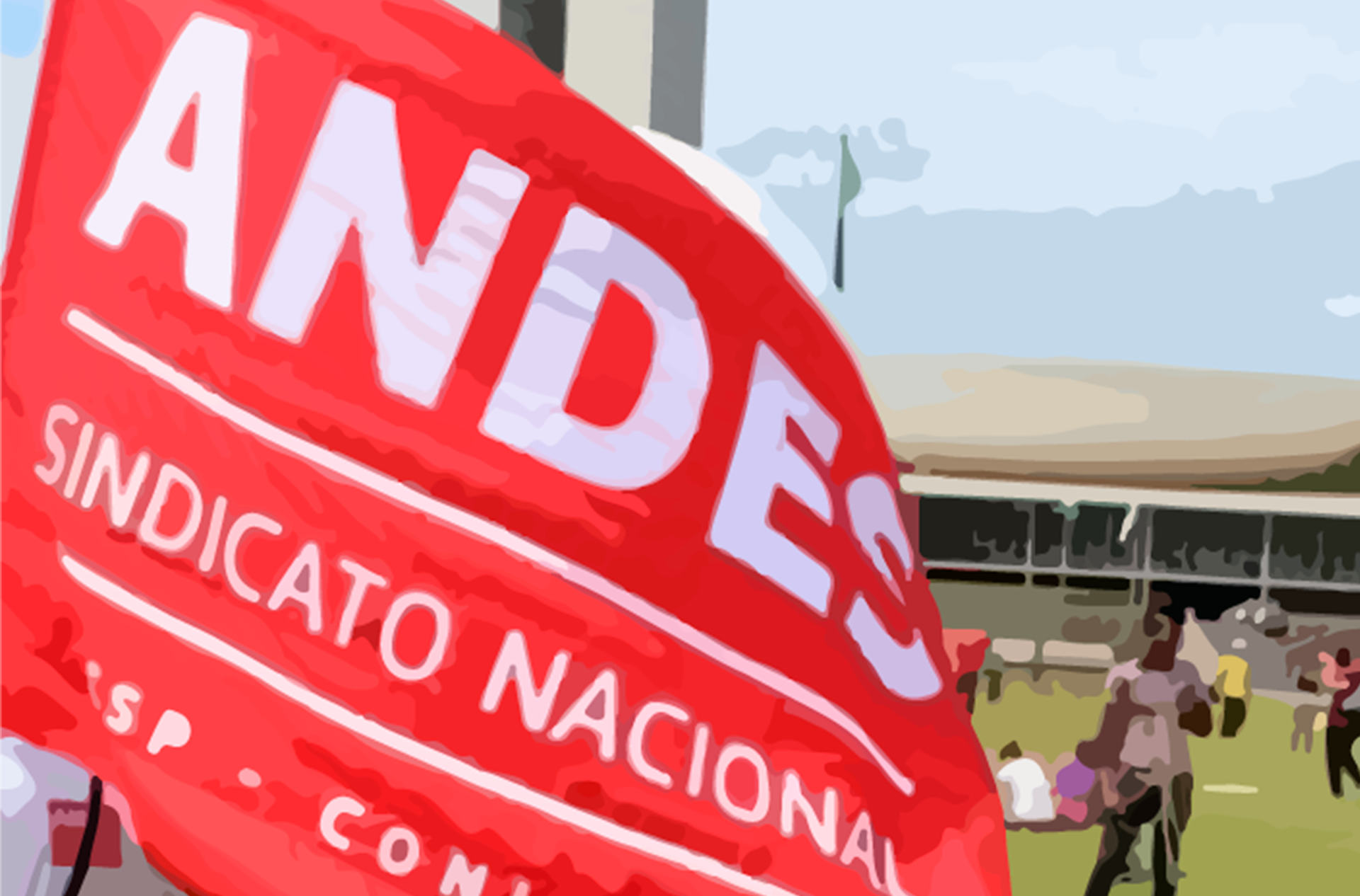 Bandeira ANDES Sindicato Nacional em Mobilização