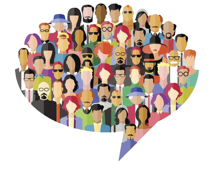 Diversidade de Pessoas em Balão de Fala: Voz Coletiva