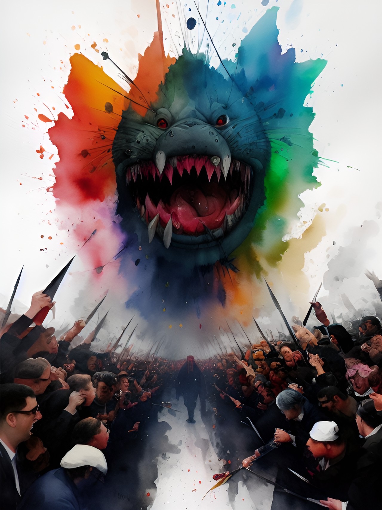 Confronto: Monstro Colorido e Rebelião Popular