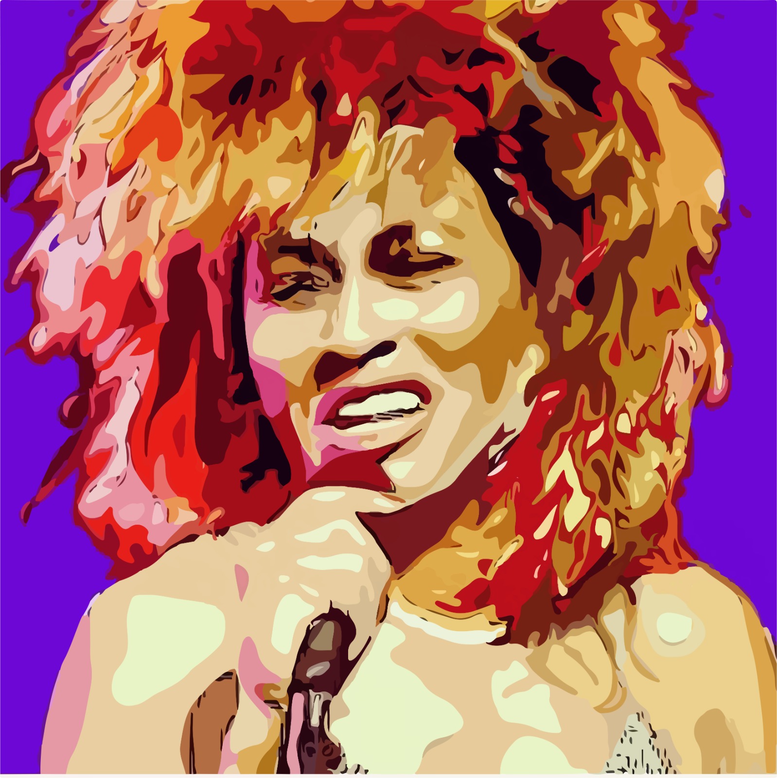 Tina Turner: Energia e Voz em Estilo Pop Art