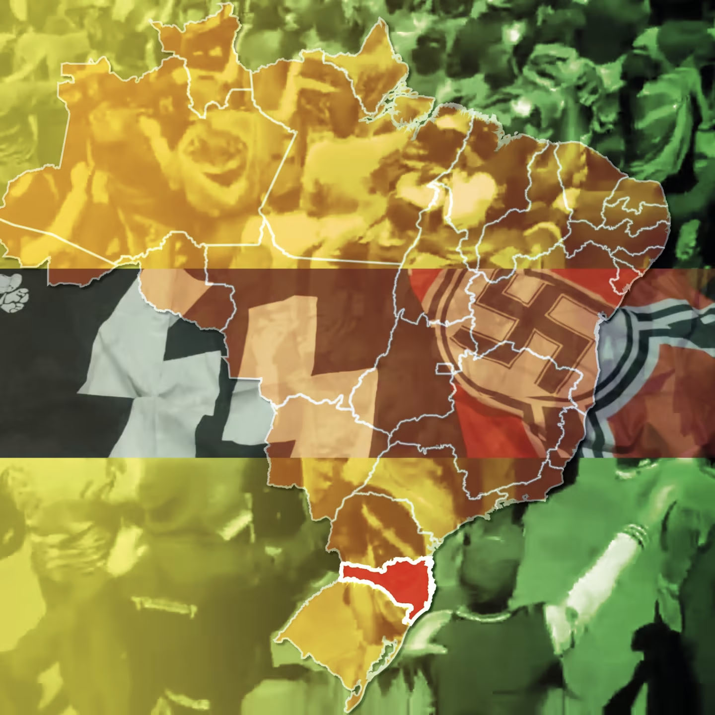 Mapa do Brasil: Alerta Contra Fascismo e Nazismo