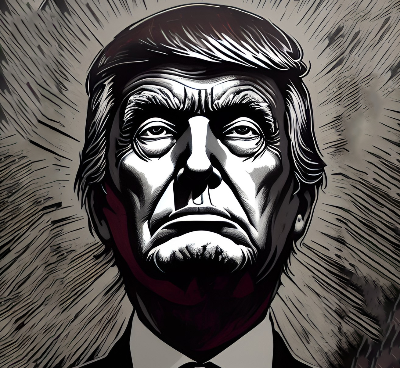 Retrato Estilizado: Figura Política de Alto Contraste