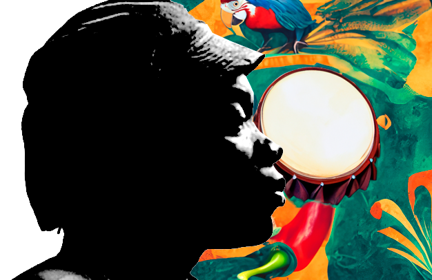 Cultura Afro-Brasileira: Silhueta, Música e Natureza Tropical