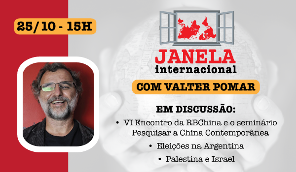 Janela Internacional discute Encontro Brasil China, eleições na Argentina e o conflito na Palestina