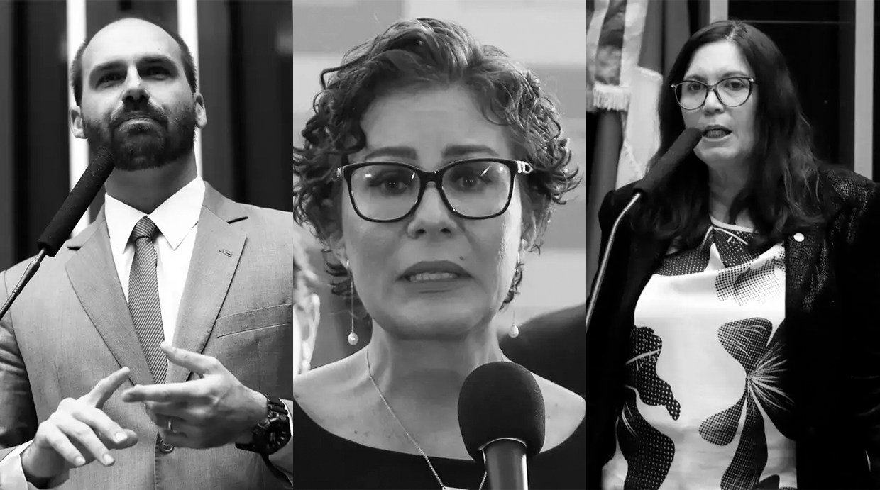 Figuras Políticas Brasileiras Discursando em Evento Público