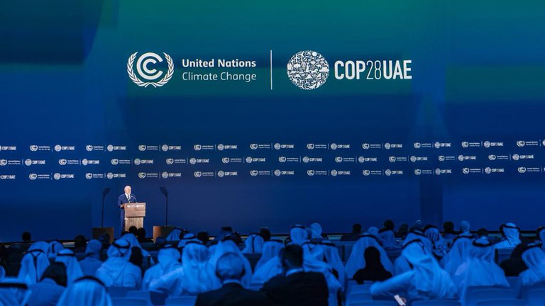 COP28: Líder discursa para audiência global sobre clima