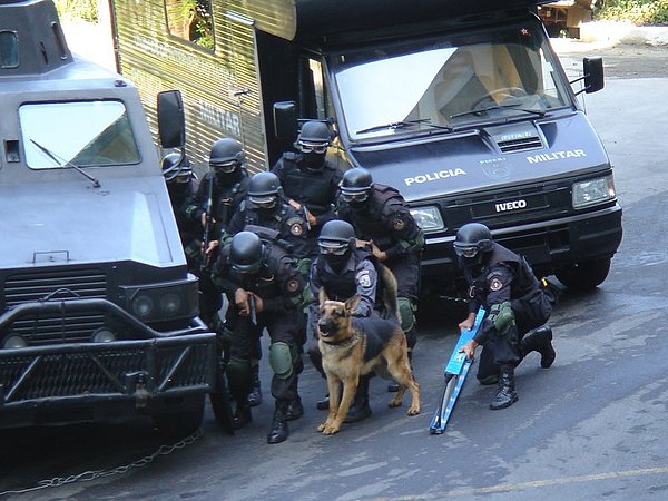 Forças Táticas: Polícia Militar, Cães e Veículos Blindados