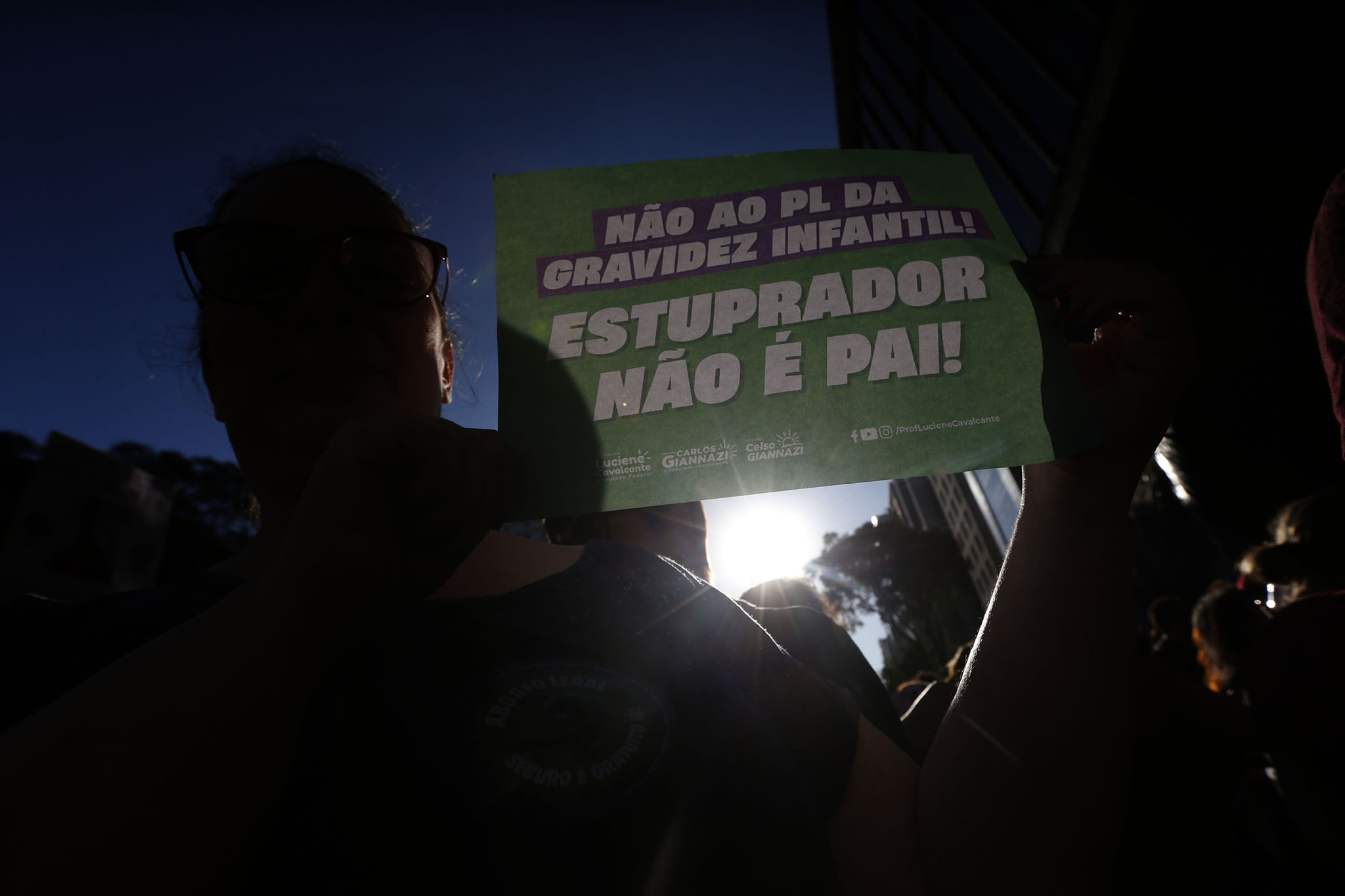 Protesto contra PL da Gravidez Infantil e estupro