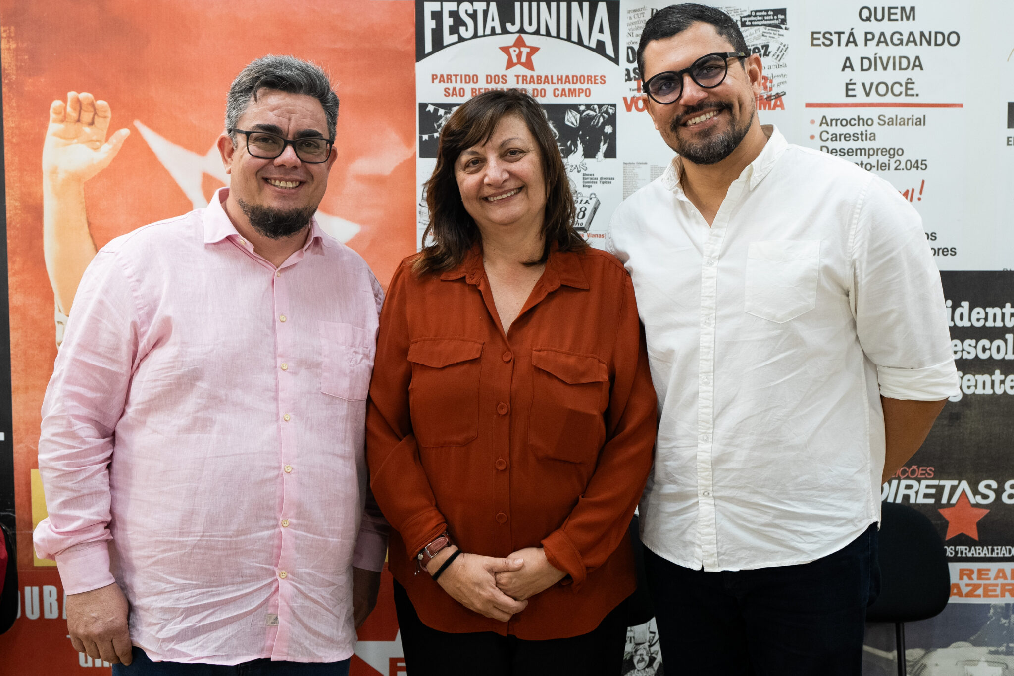 Líderes do PT em São Bernardo do Campo: Unidade e Sorrisos