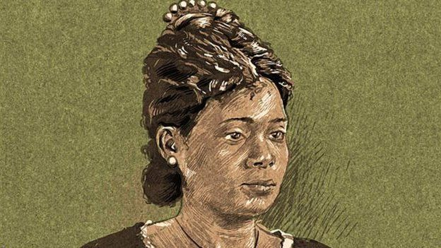 Retrato Histórico de Mulher Negra com Penteado Elaborado