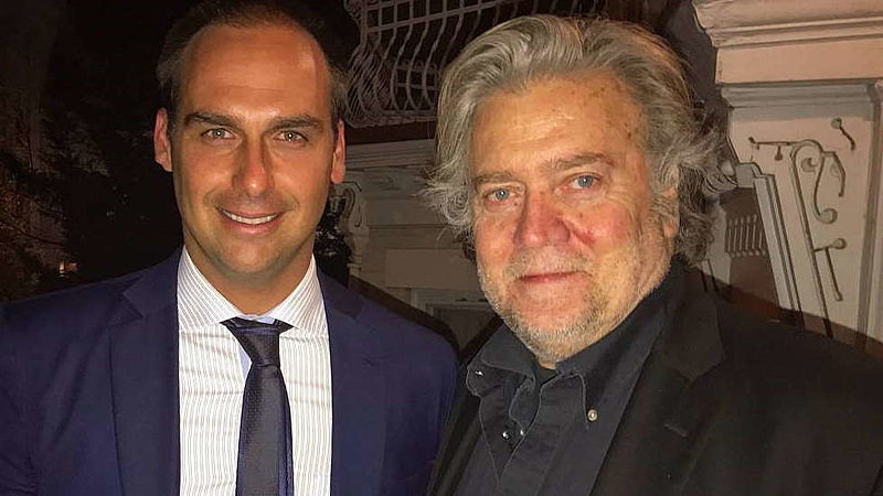 Eduardo Bolsonaro e Steve Bannon: Encontro Político