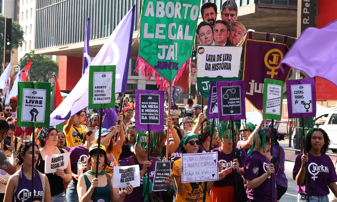 Manifestação Feminista por Direitos, Justiça e Democracia.