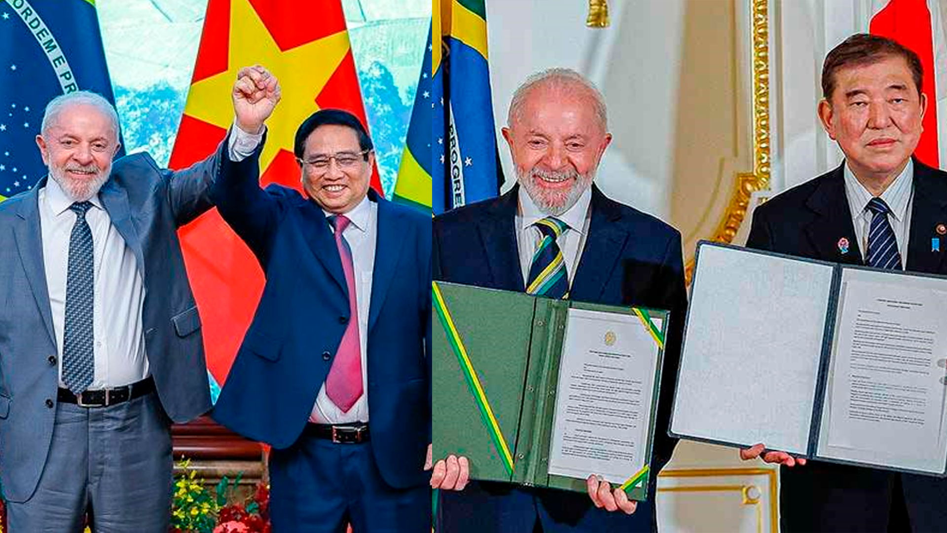 Lula Assina Acordos com Líderes Vietnamita e Japonês