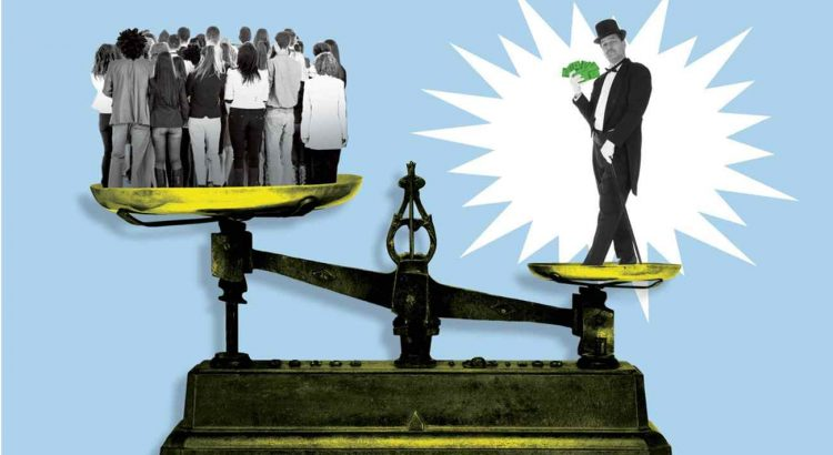 Balança da Desigualdade: Povo Contra Elite Econômica