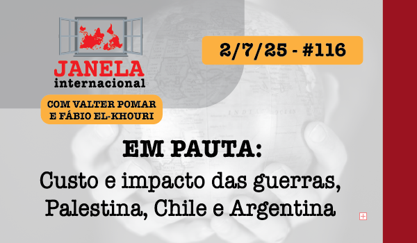 Palestina, Chile e Argentina são temas do Janela Internacional