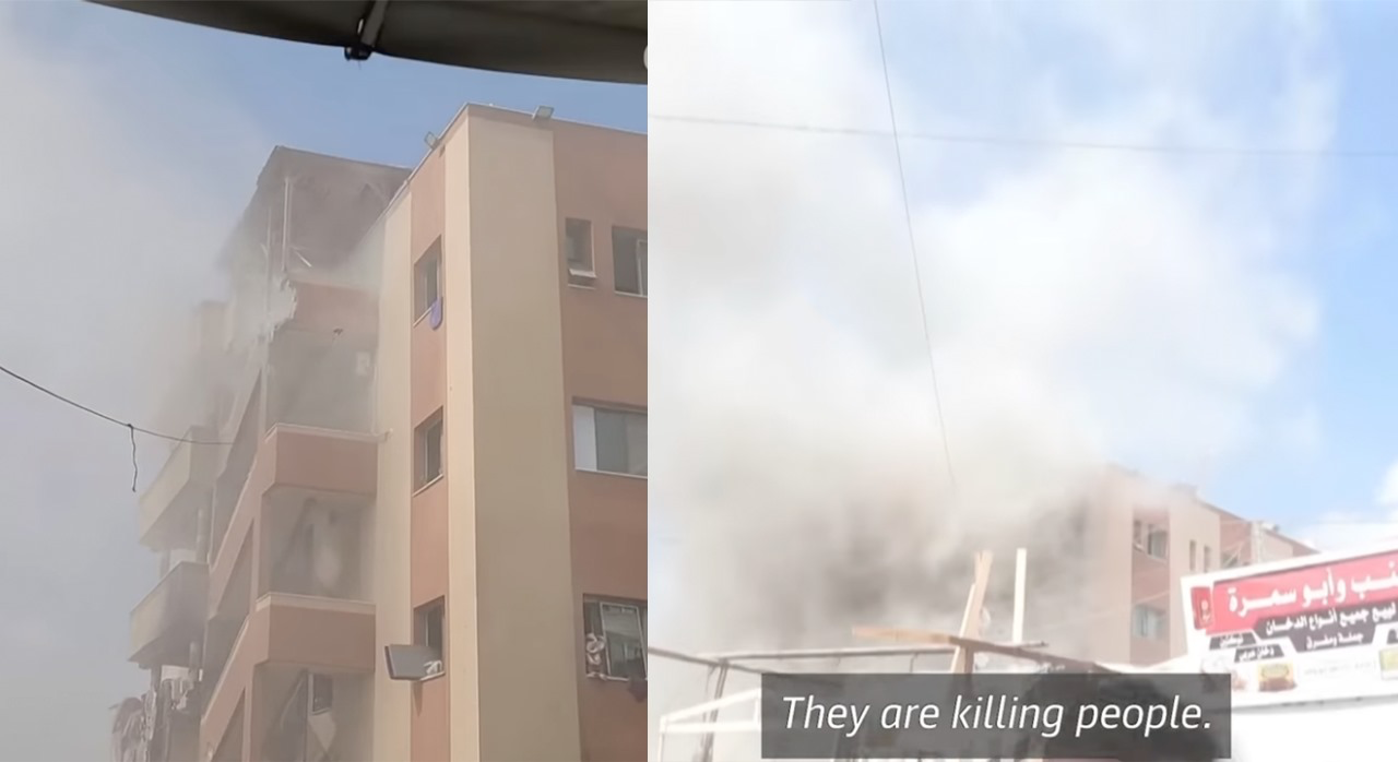 Prédio em Chamas: Violência e Destruição