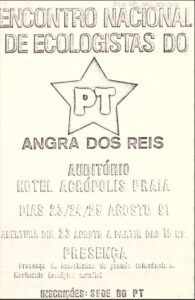 Cartaz do I Encontro Nacional dos Ecologistas