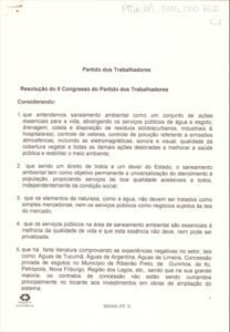 Resolução do II Congresso do Partido dos Trabalhadores