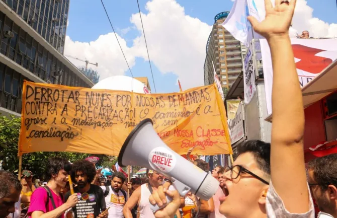 imagem de um protesto