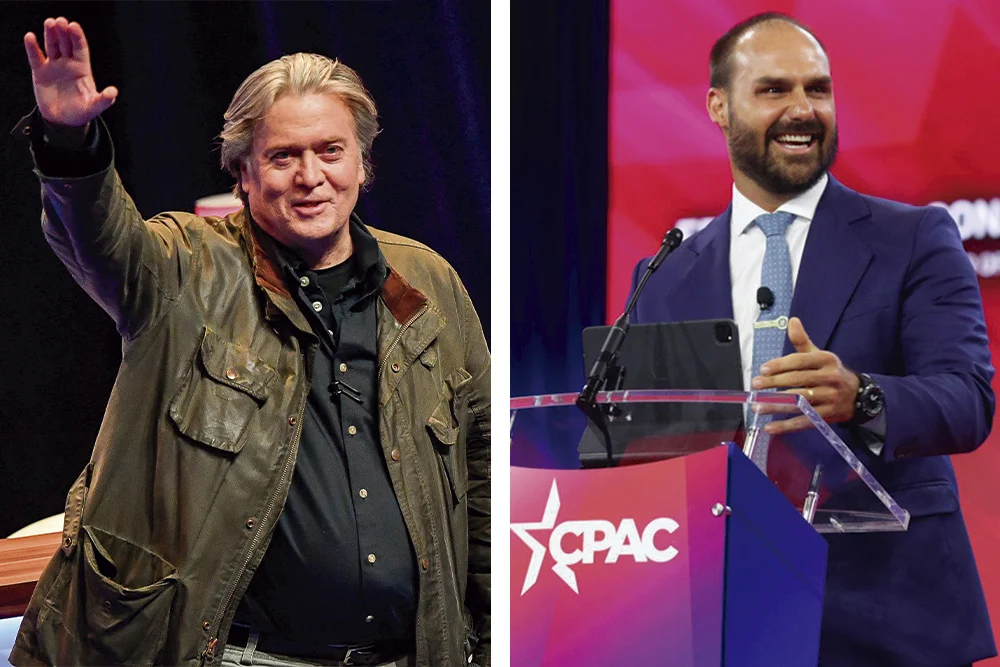 Relembre a relação de Trump e Steve Bannon com a família Bolsonaro